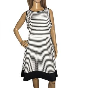 Nicole Miller New York Sleeveless stripe dress